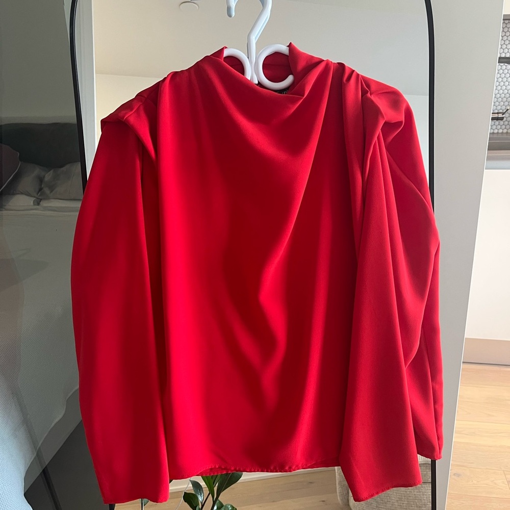 Long Sleeve Red Women's Top